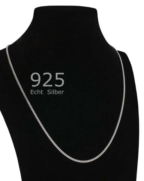 Kette Silber 925 Panzer 50 cm lang, ca. 3 mm dick
