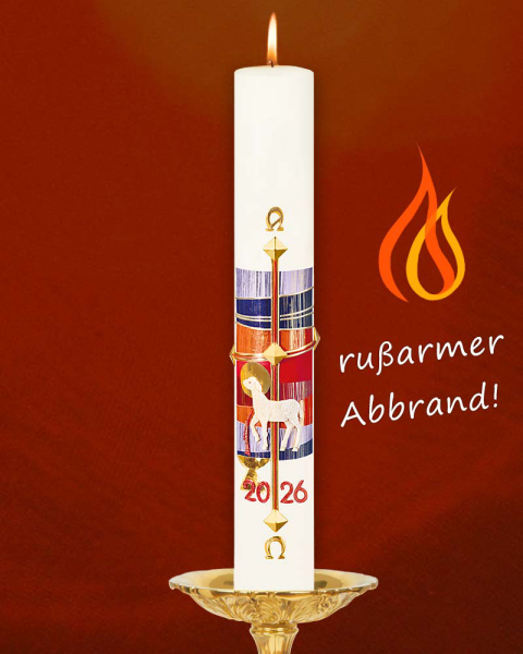 Osterkerze 800 x 80 mm Lamm & Kelch