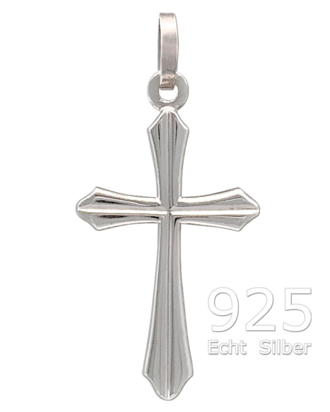 Kreuz Anhänger klassisch 13 x 20 mm 925 Silber