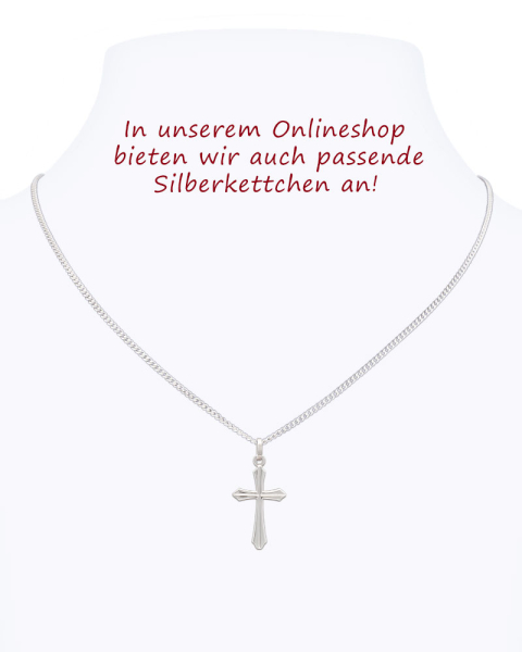 Kreuz Anhänger klassisch 13 x 20 mm 925 Silber