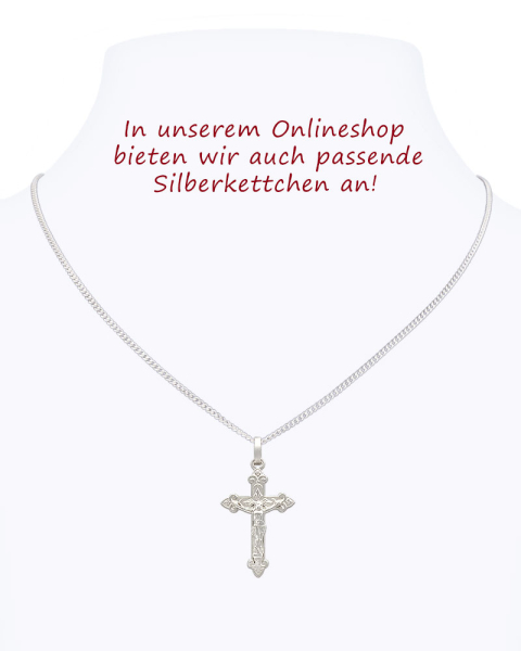 Kreuz Anhänger Kruzifix 16 x 25 mm 925 Silber