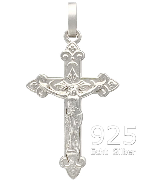 Kreuz Anhänger Kruzifix 16 x 25 mm 925 Silber