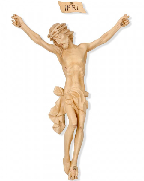 Christus - Corpus Fiberglas in Holzton 90 cm - Aussen