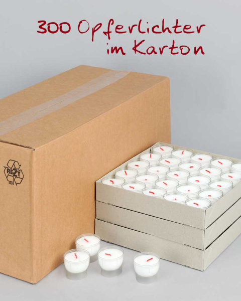 Opferlichter mit transparenter PC Hülle 47 mm Ø