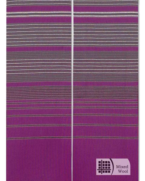 Stola violett Streifeneinwebe, silberne Lurexeinwebe 150 cm