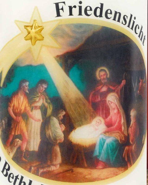 Weihnachtskerze 165 x 60 mm Friedenslicht