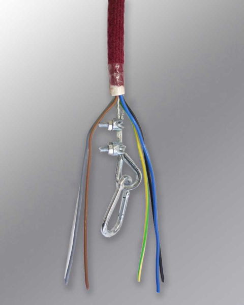 Ampelseil 8,50 Meter lang mit Elektrokabel und Quaste