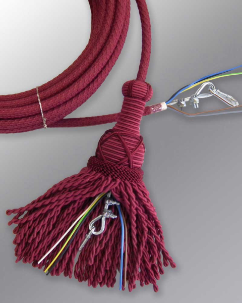 Ampelseil 8,50 Meter lang mit Elektrokabel und Quaste