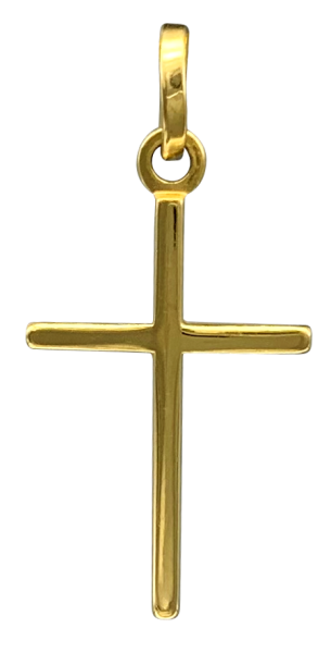 Kreuz Anhänger Double Gold 12 mm x 18 mm