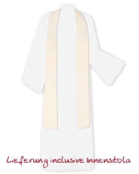 Kasel weiß Seidensatin "Lumen Christi"