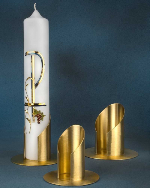 Messingleuchter für Kerzen mit 80 mm Ø