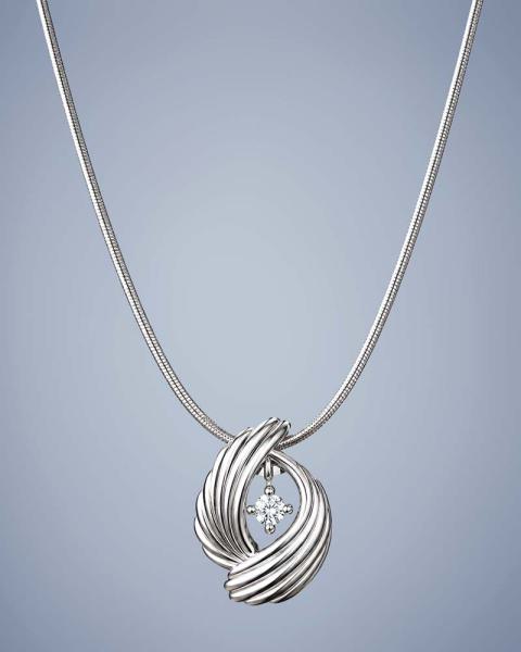 Evrah Anhänger 17x12 mm Sterling Silber rhodiniert Zirkonia