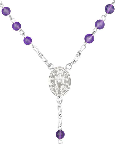 Rosenkranz Amethystperlen 6 mm Ø im Geschenketui
