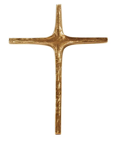 Bronze Wandkreuz 23x18 cm mit Öse für Aufhängung
