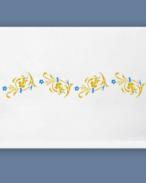 Altardecke Leinen 300 x 160 cm mit Mariensymbol