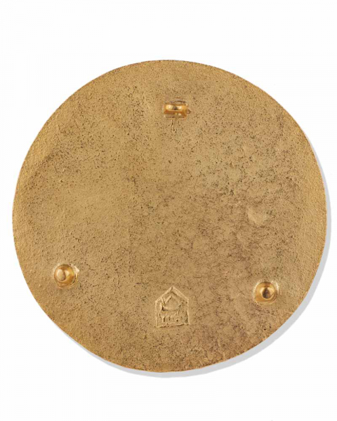 Bronzeplakette Schutzengel 10cmØ