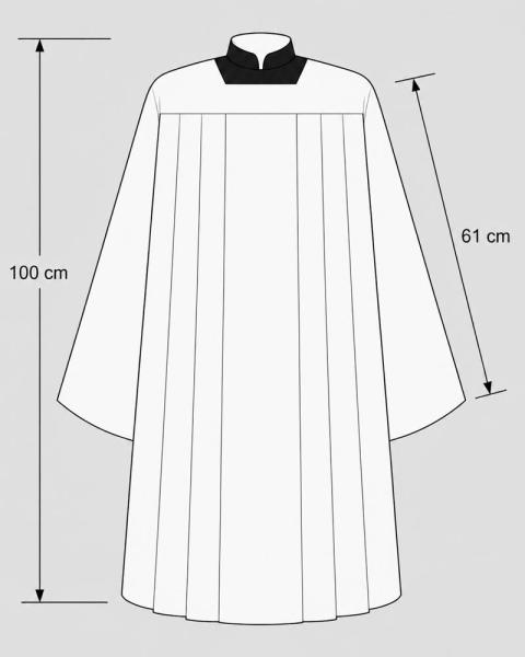 Chorrock Tevira + Wolle creme 100 cm mit