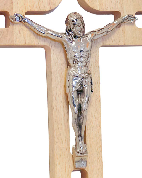 Holzkreuz durchbrochen, 16 x 25 cm m. Christuskorpus