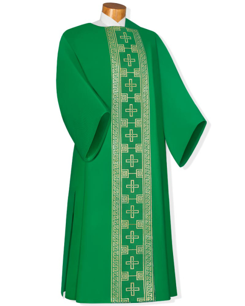 4 Dalmatiken mit Stola, Clavistäbe in liturgischen Farben
