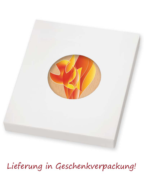 Holzkreuz "Hl. Geist" 9 x 8 x 0,8 cm