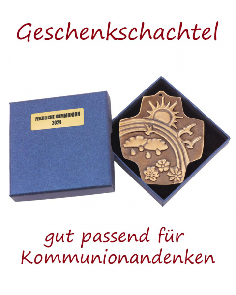 Geschenkkarton blau, 90 x 85 x 15 mm