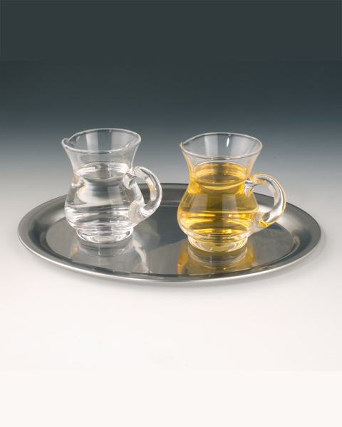 Messkännchen aus Glas 110 ml mundgeblasen, bauchig