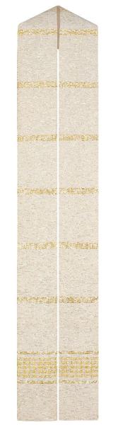 Priesterstola Beige, Handwebstoff, Streifeneinwebe