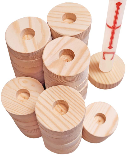 Holzleuchter Buche natur 40 mm Ø, 14 mm hoch