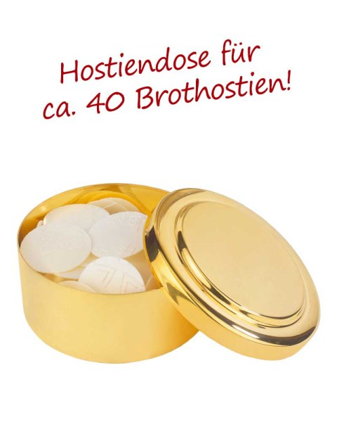 Hostiendose vergoldet, 10 cm Ø  4 cm hoch