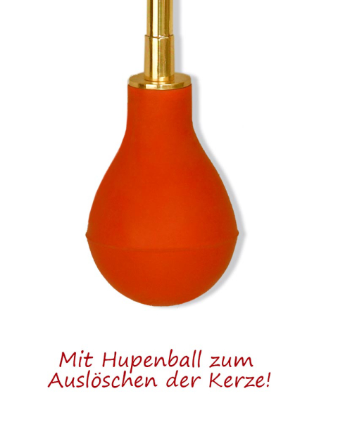 Luftlöscher 92 cm, Messing poliert Hupenball & Docht