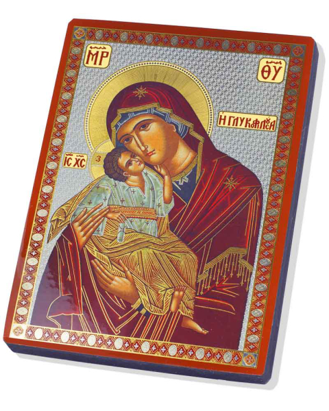 Ikone 15 x 20 cm cm, Madonna Glykophilousa