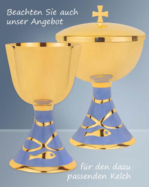 Ziborium Messing vergoldet 11,5 cm Ø, 18,5 cm hoch