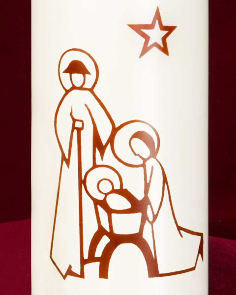 12 Weihnachtskerzen Hl.Familie 150 x 60 mm