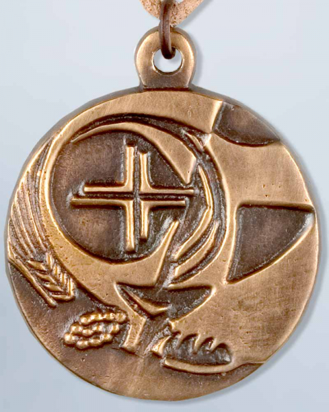 Bronzeplakette "Eucharistie"