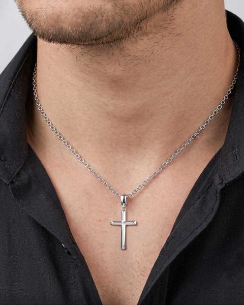 Kreuzanhänger 20 x 30 mm Sterling Silber mit Kette 40 + 5 cm