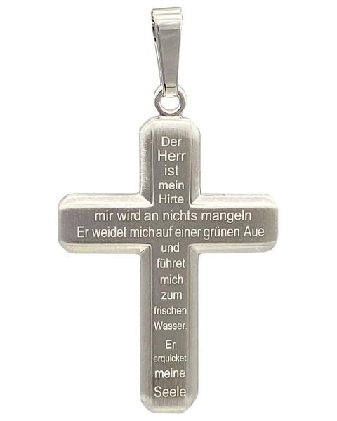 Kreuz Sterling Silber "der Herr ist mein Hirte" 22 x 28 mm