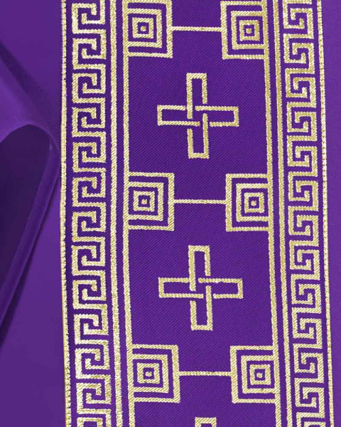 4 Dalmatiken mit Stola, Clavistäbe in liturgischen Farben