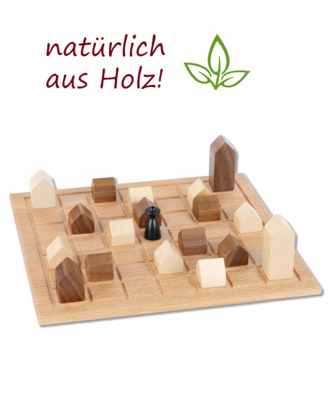 Spielbrett Buche " Lass die Kirche im Dorf "