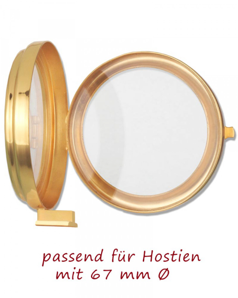 Lunula 76 mm Ø für Hostien mit 67 mm Ø, vergoldet