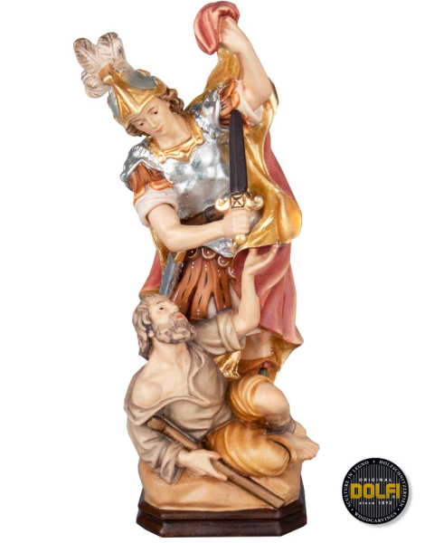 Heiligenfigur "Hl. Martin mit Bettler" 20 cm