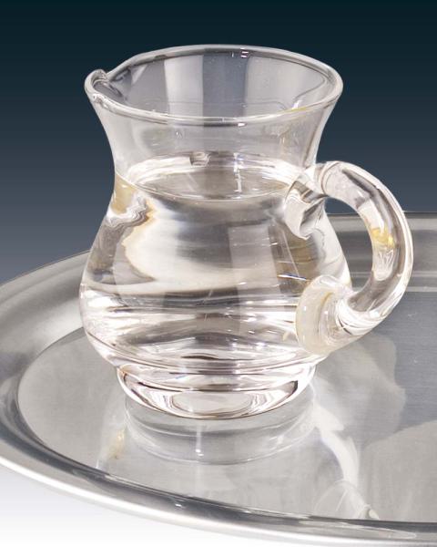 Messkännchen aus Glas 110 ml mundgeblasen, bauchig