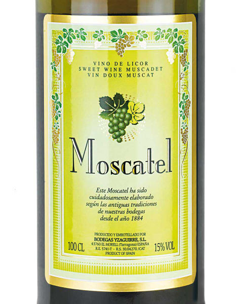 Messwein Moscatel Spanien 1 Ltr. Flasche, weiß, süß