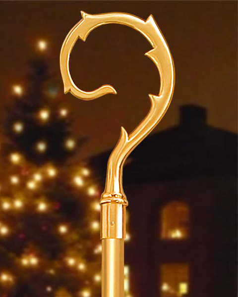Nikolaus-Stababschluss aus Messing