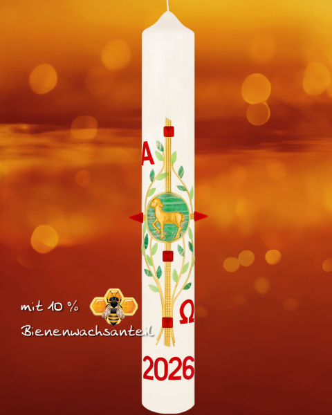 Osterkerze "Kreuz des Lebens" 600 x 80 mm