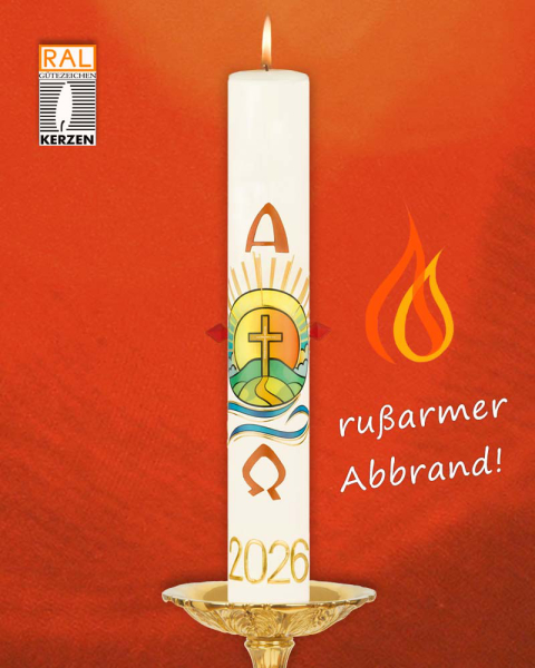 Osterkerze "Ich bin der Weg" 600 x 80 mm