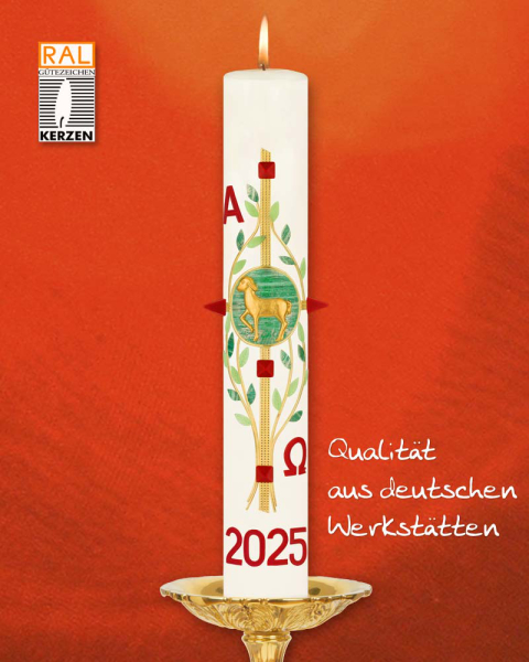 Osterkerze "Kreuz des Lebens" 800 x 80 mm