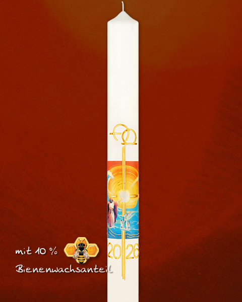 Osterkerze Moses mit Jahreszahl 800 x 80 mm