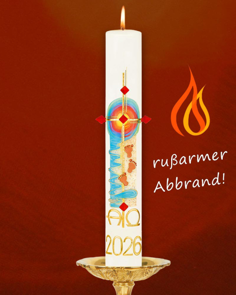 Osterkerze 1000 x 90 mm "Spuren im Sand"