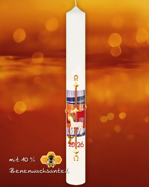 Osterkerze 800 x 80 mm Lamm & Kelch