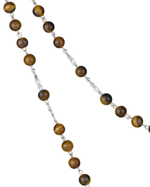 Rosenkranz Tigerauge 6 mm Ø Perlen im Geschenketui